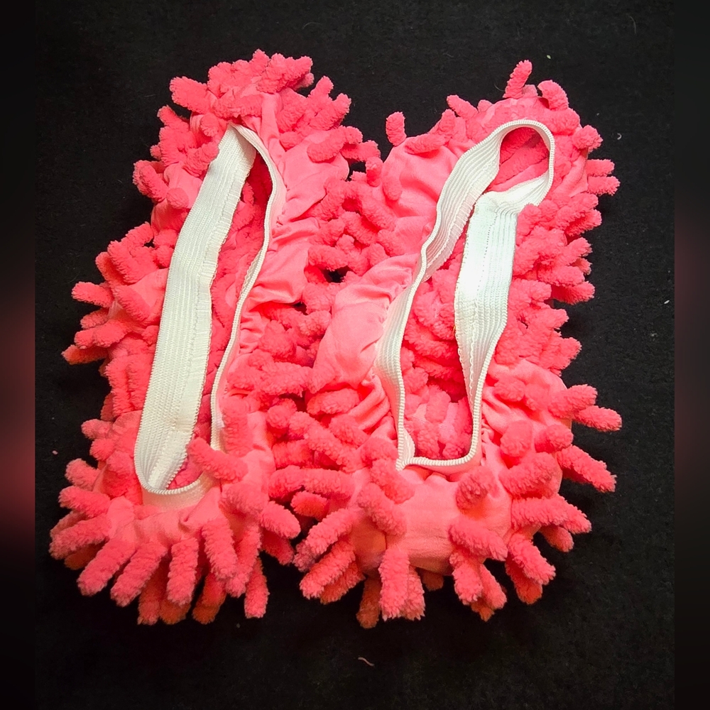 Microfiber Mop Slippers - Coral Pink Cleaning Shoe Covers
